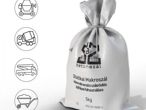 Állattartásra használt betonszerkezetekhez fiber szál 5 kg/zsák Állattartásra használt betonszerkezetekhez fiber szál 5 kg/zsák