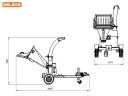 Benzinmotoros vontatható ágdaráló - DELEKS DK-900-BS - BRIGGS & STRATTON 15 LE motorral