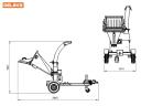 Benzinmotoros vontatható ágdaráló – DELEKS DK-900-HONDA - motor HONDA 13.5LE