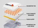 Eladó új keltetőgép számlával és garanciával - kapacitása 176 tojás
