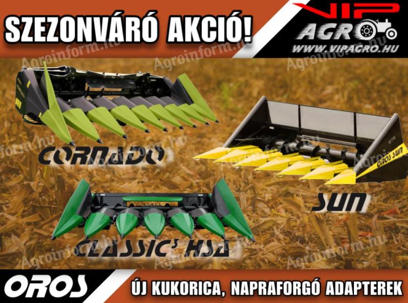 Új OROS napraforgó és kukorica kombájn adapterek akcióban VIP AGRO Kft