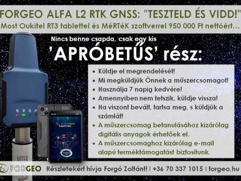 FORGEO ALFA L2 GPS területmérő FORGEO ALFA L2 GPS területmérő