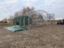 12x12 m állattartó karám sátor - dupla vasas feltekerhető oldalkkal