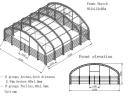 12x12 m állattartó karám sátor - dupla vasas - készletről azonnal