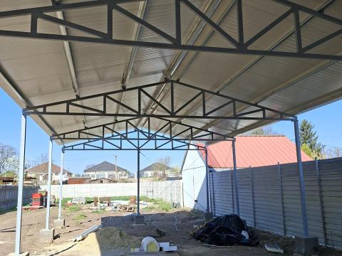 Csarnokváz, gépszín, géptároló, garázs, műhely vázszerkezet