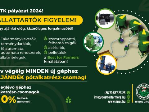 FIGYELEM! ÁTK pályázathoz - Kizárólagos forgalmazótól - Egy ajánlattal - Best for Farmers FIGYELEM! ÁTK pályázathoz - Kizárólagos forgalmazótól - Egy ajánlattal - Best for Farmers