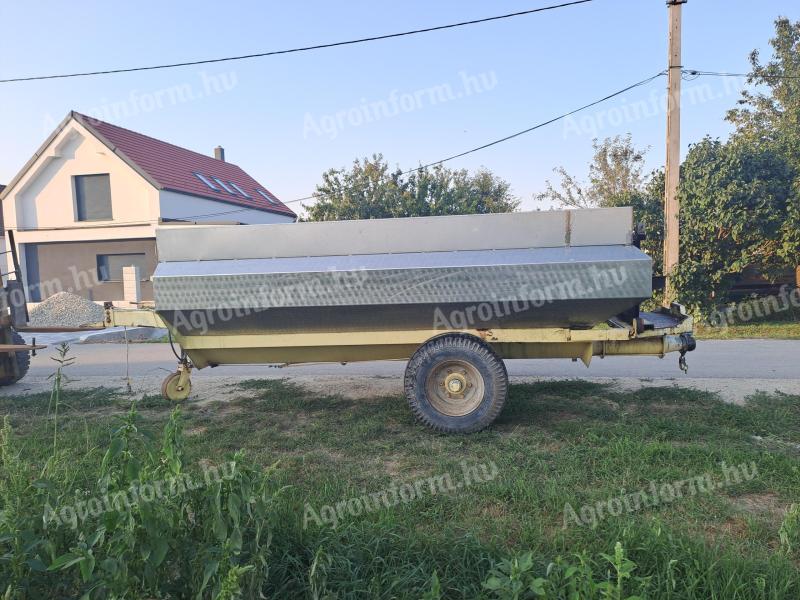 Inox szüretelőkocsi 5500L monopumpás eladó