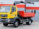 MAN TGM 18.280 - 4x4 billenőplatós - darugémes teherautó Euro 4