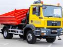 MAN TGM 18.280 - 4x4 billenőplatós - darugémes teherautó Euro 4