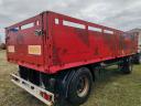 Fix platós pótkocsi 18 tonna össztömegű eladó