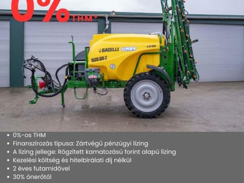 BADILLI Teruzor szántóföldi vontatott permetező I 2600-3000 L I FIX 0% THM BADILLI Teruzor szántóföldi vontatott permetező I 2600-3000 L I FIX 0% THM