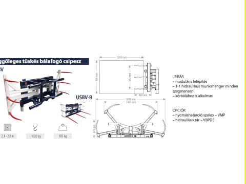 Függőleges tüskés bálafogó csipesz - FK Machinery - STANDARD Függőleges tüskés bálafogó csipesz - FK Machinery - STANDARD