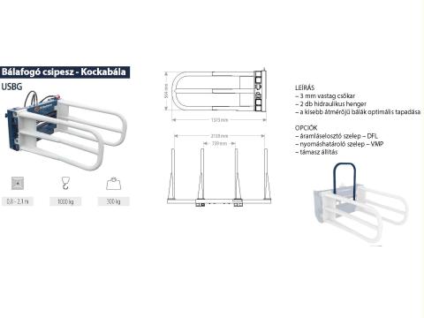 Bálafogó csipesz - FK Machinery - Kockabála Bálafogó csipesz - FK Machinery - Kockabála