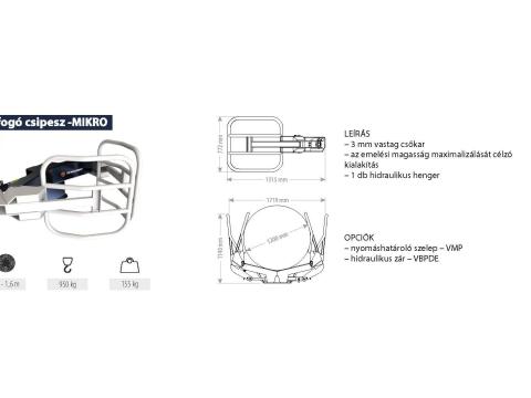 Bálafogó csipesz - FK Machinery - MIKRO Bálafogó csipesz - FK Machinery - MIKRO