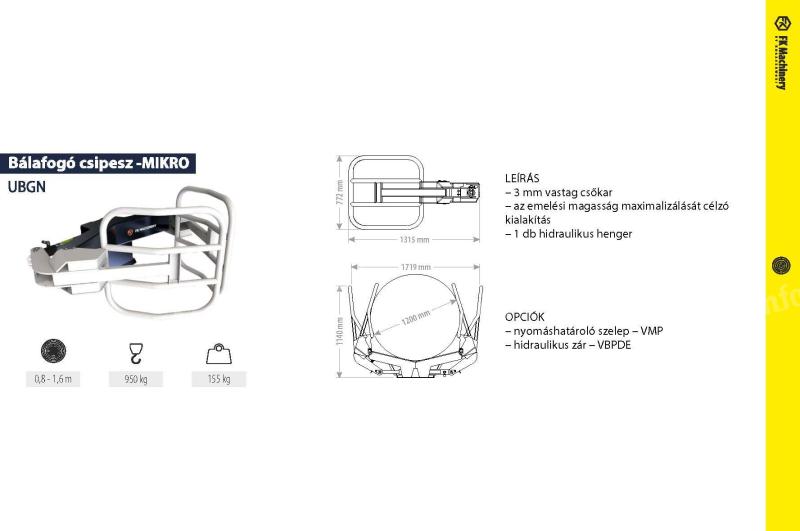 Bálafogó csipesz - FK Machinery - MIKRO