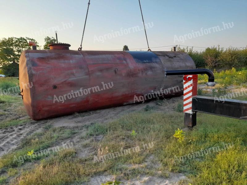 25m3 acéltartály esővízre,  szennyvízre szerelvényezve,  dokumentációval