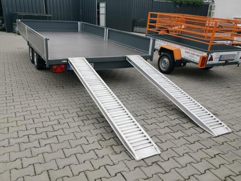 Új Orange utánfutó (220x450 cm) 2500 KG fékes,  2 tengelyes,  alsó kerekes Új Orange utánfutó (220x450 cm) 2500 KG fékes,  2 tengelyes,  alsó kerekes