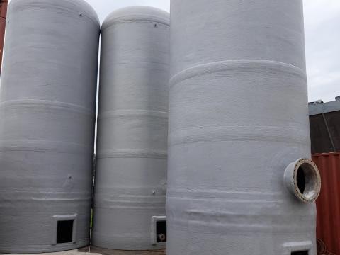 50m3 Poliészter tartály, nitrosolra, megkímélt szép állapotban 50m3 Poliészter tartály, nitrosolra, megkímélt szép állapotban