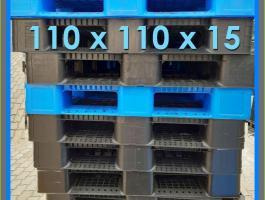 Raklap 110 x 110 x 12 - 15 cm használt műanyag rakodólap paletta olcsó eladó 30 855-2444