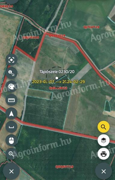 Eladó szántóföld Tápiószelén, 4803 m²