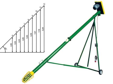 M-ROL T401/1 önfelszedő ferde csigás felhordó,  FI140,  12 méteres M-ROL T401/1 önfelszedő ferde csigás felhordó,  FI140,  12 méteres