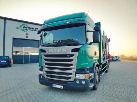 Eladó Scania G450 darus rönkszállító teherautó Eladó Scania G450 darus rönkszállító teherautó