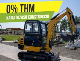Mini forgókotró, kotró, árokásó zárható kabinnal / Eurotrac HE28-C - 0 % THM