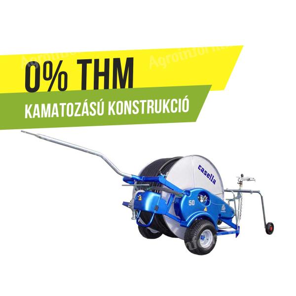 Öntöződob, öntözőgép forgózsámolyos 130-160 méteres csővel / Casella - 0% THM