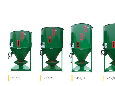 M-ROL Függőleges takarmánykeverők darálóval,  mérleggel,  különböző kapacitással M-ROL Függőleges takarmánykeverők darálóval,  mérleggel,  különböző kapacitással