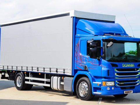 SCANIA P250 - Platós - ponyvás emelőhátfalas teherautó EU6