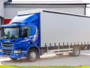 SCANIA P250 - Platós - ponyvás emelőhátfalas teherautó EU6