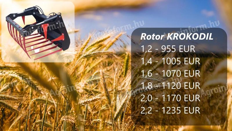 AgriCom Rotor Krokodil trágyakanál 120-220 cm