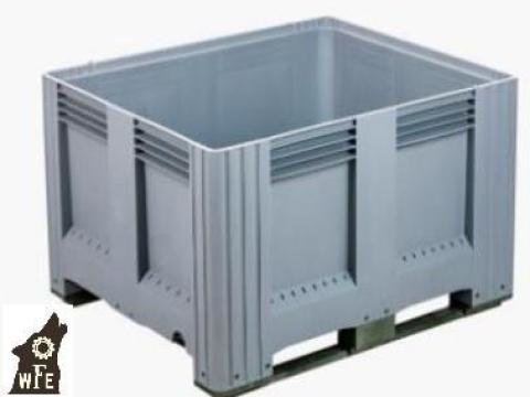 Nagy méretű teli oldalfalas műanyag ládák (rekesz) 120x100x78, 5 cm bombaáron eladók