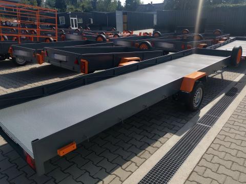 Új Orange hosszúanyag szállító,  szálanyag szállító utánfutó (130x600 cm) 750 Kg Új Orange hosszúanyag szállító,  szálanyag szállító utánfutó (130x600 cm) 750 Kg