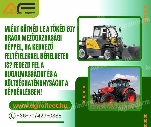 Mezőgazdasági,  építőipari gép tartós bérlet