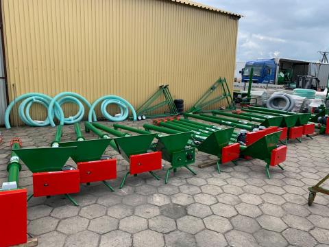 M-ROL 4 méteres felhordócsiga,  garattal,  állvánnyal,  10 tonna óránként M-ROL 4 méteres felhordócsiga,  garattal,  állvánnyal,  10 tonna óránként