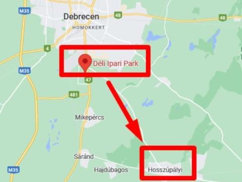 Debrecen mellett,  a Déli Ipari Park közelében különleges terület eladó,  165.138 m² Debrecen mellett,  a Déli Ipari Park közelében különleges terület eladó,  165.138 m²