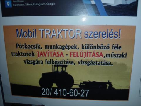 Mobil traktor szerelés számlaképesen! Mobil traktor szerelés számlaképesen!