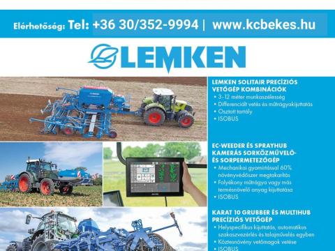 Lemken munkagépek teljes palettája a KC-BÉKÉS KFT-nél