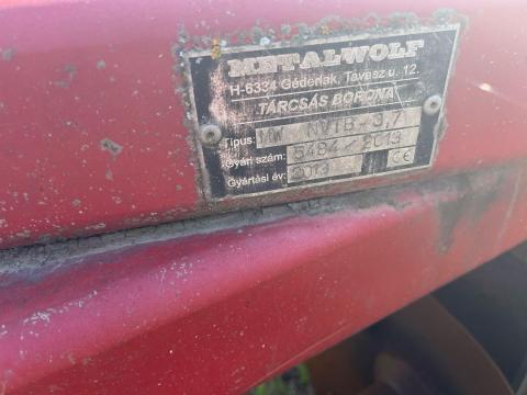 Metalwolf 3,6 méteres tárcsa Metalwolf 3,6 méteres tárcsa