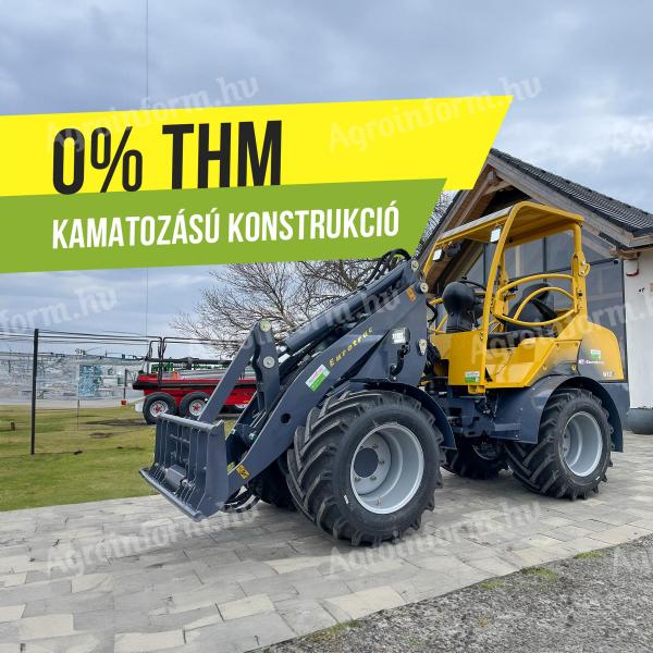 Mini törzscsuklós homlokrakodó,  rakodógép,  önjáró rakodó (max: 2000 kg) / Eurotrac W12-F - 0 % THM