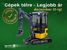 Garantált Legalacsonyabb ÁR! Mini forgókotró, gumihevederes, fülkés / Eurotrac HE18-SR