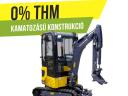 Mini forgókotró,  gumihevederes,  fülkés / Eurotrac HE18-SR - 0 % THM