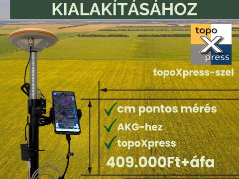 RTK területmérő + topoXpress GIS szoftver,  AKG RTK területmérő + topoXpress GIS szoftver,  AKG