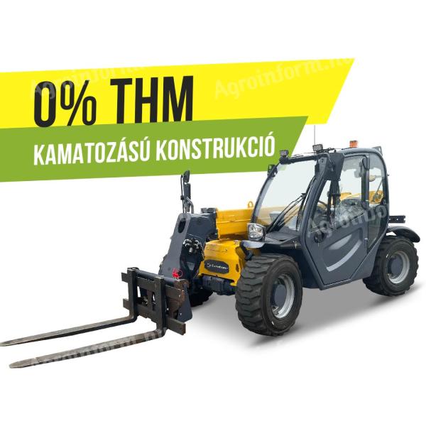 Kompakt teleszkópos rakodógép, kerekes rakodó 74 LE (Manitou, Merlo) / Eurotrac TH25.6 - 0 % THM
