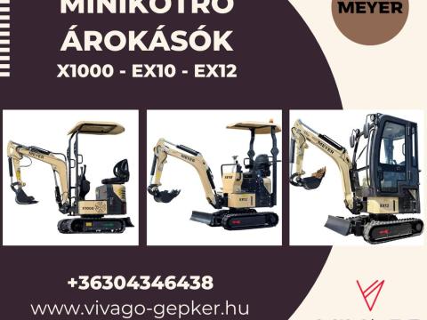 MEYER minikotrók,  árokásók - MEYER X1000 - MEYER EX1000 - MEYER EX1200 (benzin,  dízel) MEYER minikotrók,  árokásók - MEYER X1000 - MEYER EX1000 - MEYER EX1200 (benzin,  dízel)