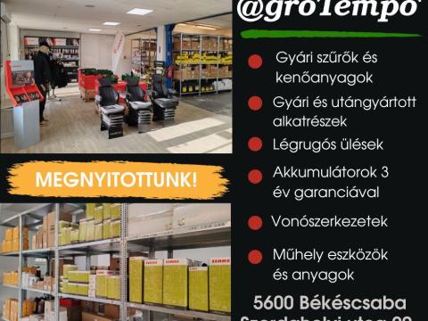Új mezőgazdasági gépalkatrész üzlet Békéscsabán Új mezőgazdasági gépalkatrész üzlet Békéscsabán