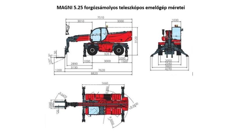 Magni 5.25 SH teleszkópos forgózsámolyos emelőgép eladó