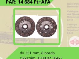 Fortschritt kombájn kuplungtárcsa E-514, E-280