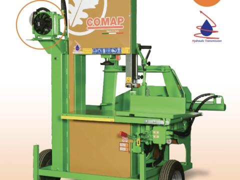 COMAP SNSOT Tüzifa szalagfűrész függőleges keresztirányú hasítóval